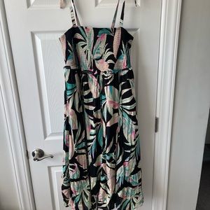 Torrid sundress, size 1, black with teal floral